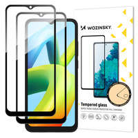 Wozinsky Full Glue Tempered Glass 2x szkło hartowane do Xiaomi Redmi A2 / Redmi A1 9H na cały ekran z czarną ramką