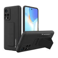 Wozinsky Kickstand Case elastyczne silikonowe etui z podstawką Xiaomi Redmi Note 11S / Note 11 czarny