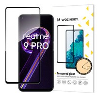 Wozinsky super wytrzymałe szkło hartowane Full Glue na cały ekran z ramką Case Friendly Realme 9 Pro czarny