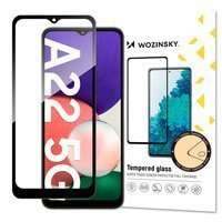 Wozinsky super wytrzymałe szkło hartowane Full Glue na cały ekran z ramką Case Friendly Samsung Galaxy A22 5G czarny