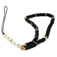 Zawieszka GUESS Phone Strap Heishi Beads Czarny