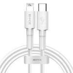 Baseus BMX Mini MFI wytrzymały kabel przewód USB Typ C PD 18W / Lightning 1.2m biały (CATLSW-A02)