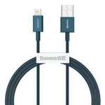 Baseus Superior kabel USB - Lightning 2,4A 1 m Niebieski (CALYS-A03)