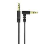 Dudao kątowy kabel przewód AUX mini jack 3.5mm 1m czarny (L11 black)