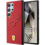 Etui Ferrari FEHCS24LPINR Samsung Galaxy S24 Ultra S928 czerwony/red hardcase Big SF Perforated Case