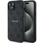 Etui Guess GUHMP15SG4GFRK iPhone 15 / 14 / 13 6.1" czarny/black hardcase 4G Collection Leather Metal Logo MagSafe Case