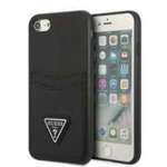 Etui Guess iPhone 7/8 Se 2020 / Se 2022 Hardcase Czarny/black Hardcase Saffiano Triangle Logo Cardslot Case