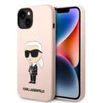 Etui Karl Lagerfeld Klhmp14msnikbcp Iphone 14 Plus 6,7" Hardcase Różowy/pink Silicone Ikonik Magsafe Case