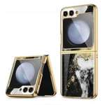 Etui Tech-protect Mood Marble Galaxy Z Flip 5 Black Case