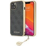 Guess GUHCP14SGF4GGR iPhone 14 6.1" szary/grey hardcase 4G Charms Collection