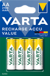 Rechargeable NiMH Batteries Varta, AA / HR6, 2100mAh, 1.2V, 4-Pack