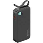 USAMS Powerbank ze zwijanym kablem Retractable Lightning 10000 mAh PD 20W Fast Charge XY Series czarny/black 10KCD22501 (US-CD225)