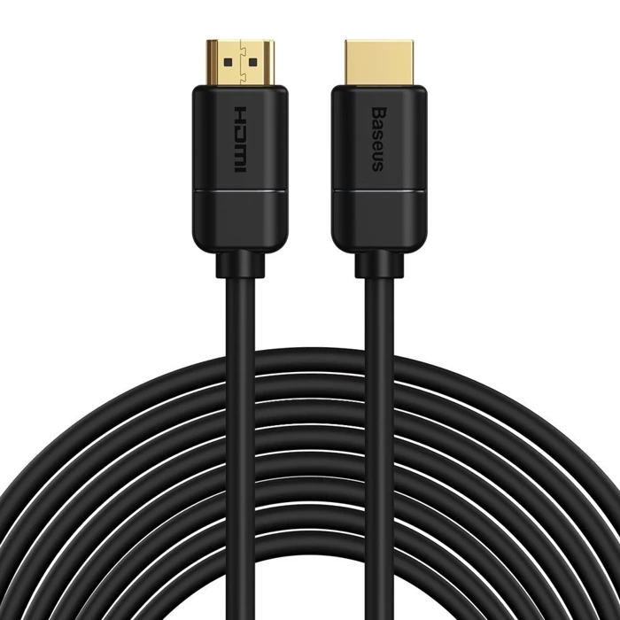 [PO ZWROCIE] Baseus kabel przewód HDMI 2.0 4K 30 Hz 3D HDR 18 Gbps 8 m czarny (CAKGQ-E01)