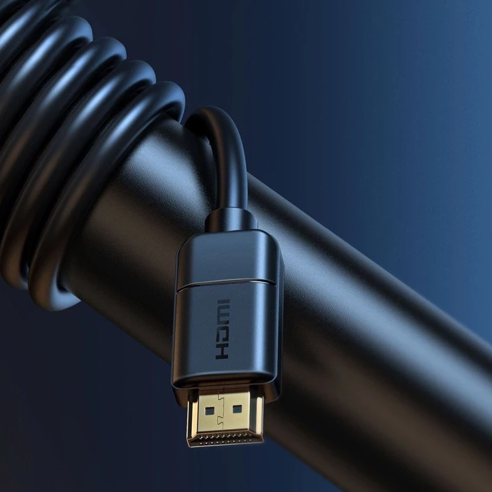 [PO ZWROCIE] Baseus kabel przewód HDMI 2.0 4K 30 Hz 3D HDR 18 Gbps 8 m czarny (CAKGQ-E01)