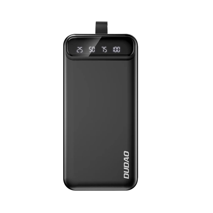 [PO ZWROCIE] Dudao powerbank 30000 mAh 2x USB / USB-C z lampką LED 10W czarny (K8s+ black)