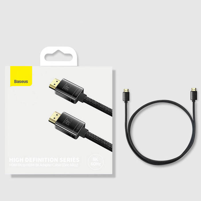 [PO ZWROCIE] Kabel HDMI 2.1 8K 1m Baseus High Definition Series - czarny