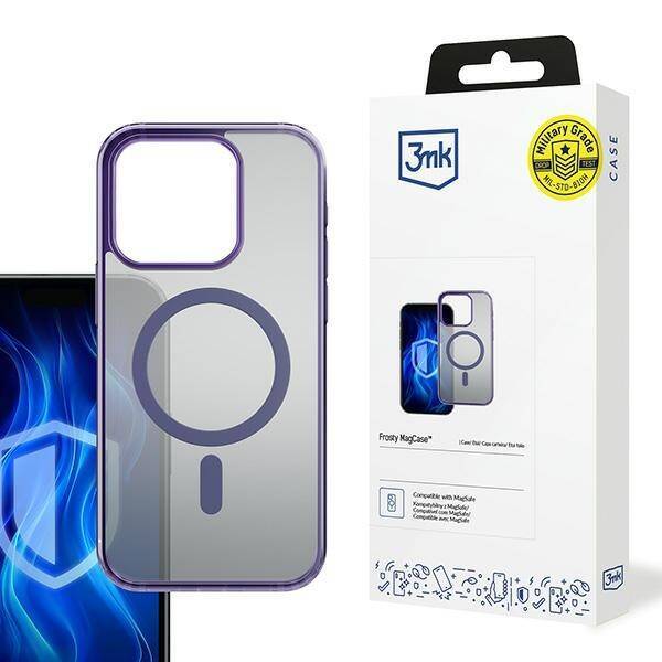 3MK Frosty MagCase iPhone 16 Pro fioletowy/purple