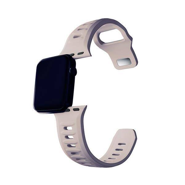 3MK Silicone Watch Strap różowobeżowy/ latte dla Apple Watch 42/44/45/49mm