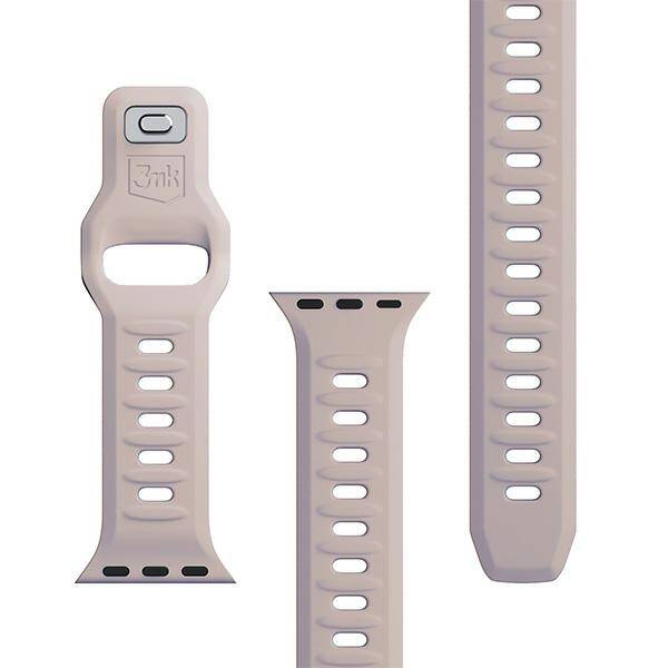 3MK Silicone Watch Strap różowobeżowy/ latte dla Apple Watch 42/44/45/49mm