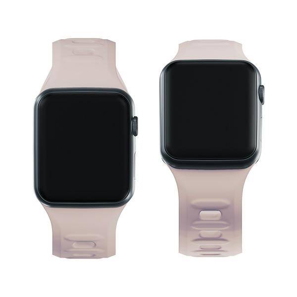 3MK Silicone Watch Strap różowobeżowy/ latte dla Apple Watch 42/44/45/49mm