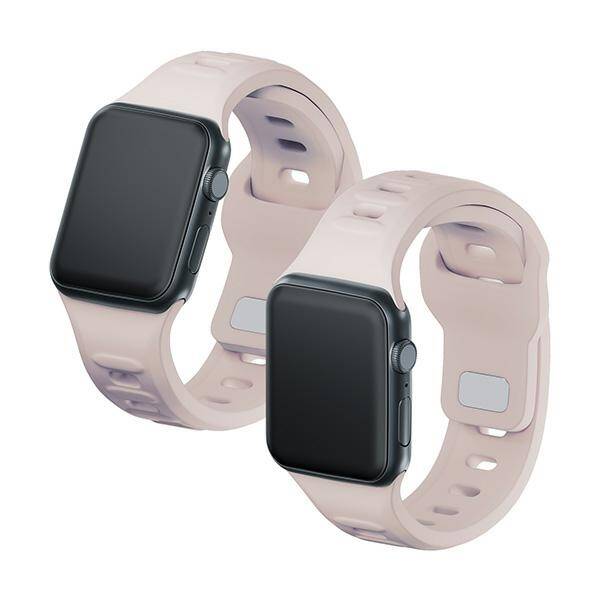 3MK Silicone Watch Strap różowobeżowy/ latte dla Apple Watch 42/44/45/49mm