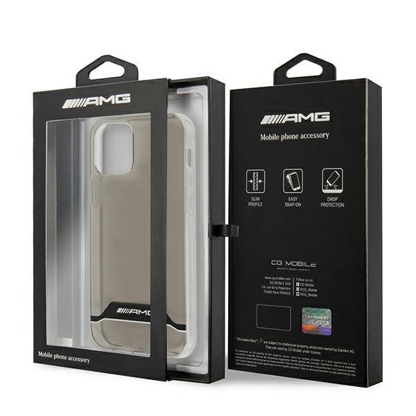 AMG AMHCP12MTCBW iPhone 12/12 Pro przezroczysty/transparent hardcase Electroplate Black&White