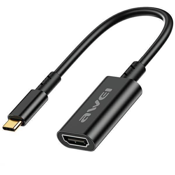 AWEI Adapter CL-217T USB-C/HDMI czarny/black 4k/30Hz