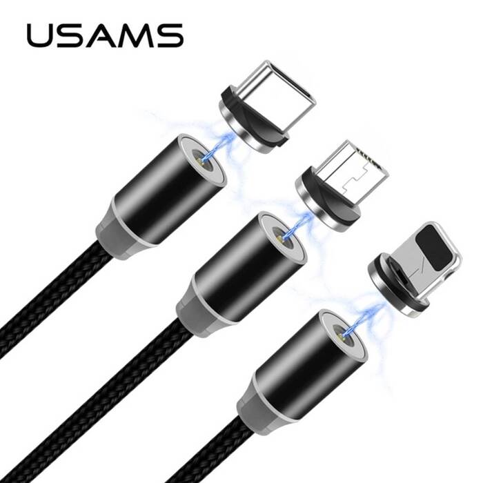 Adapter Magnetyczny USAMS Apple Lightning Bulk Srebrny