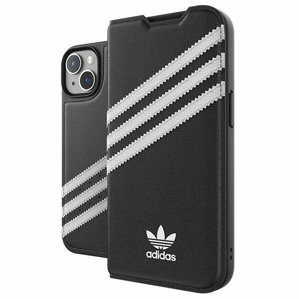 Adidas OR Booklet Case PU iPhone 14 6.1" czarno biały/black white 50195