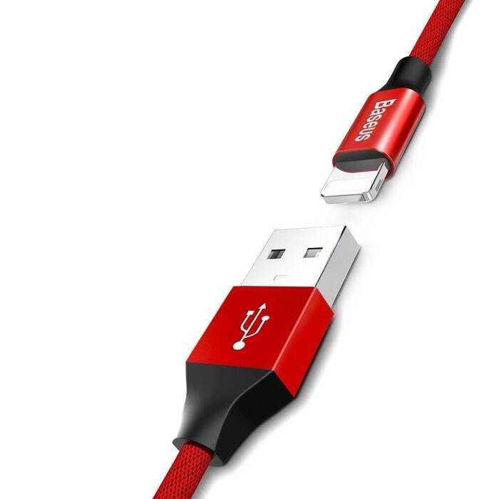 BASEUS kabel USB Yiven do iPhone Lightning 8-pin 2A 1.2 metr czerwony CALYW-09