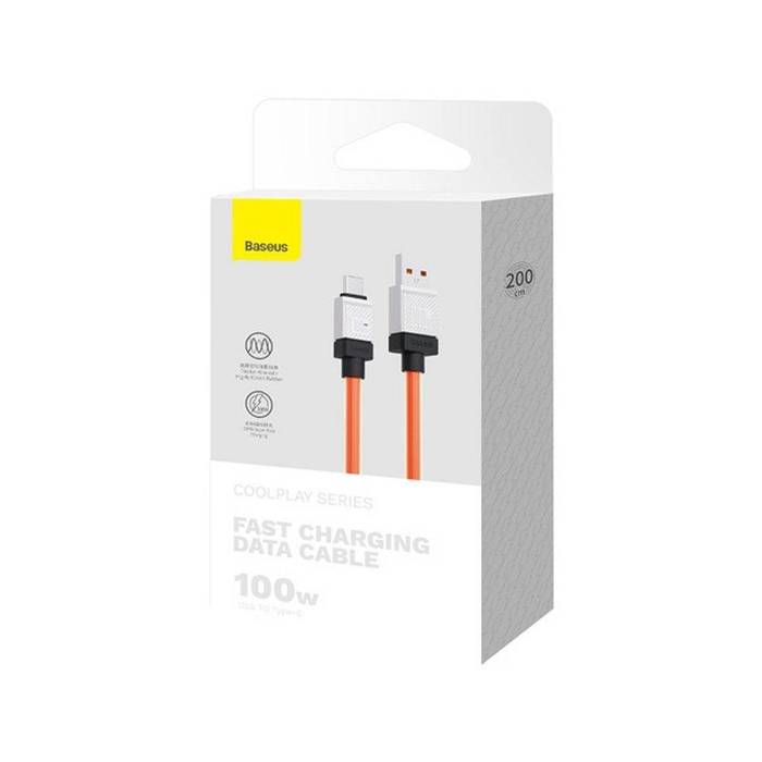 BASEUS kabel USB do Typ C CoolPlay Power Delivery 100W 2m pomarańczowy CAKW000707