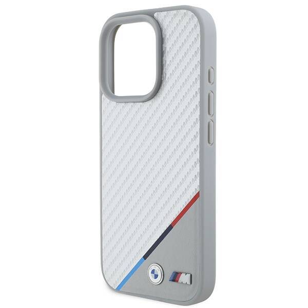 BMW BMHMP16L23PUDTS iPhone 16 Pro 6.3" szary/grey hardcase M Carbon Tricolor Line MagSafe