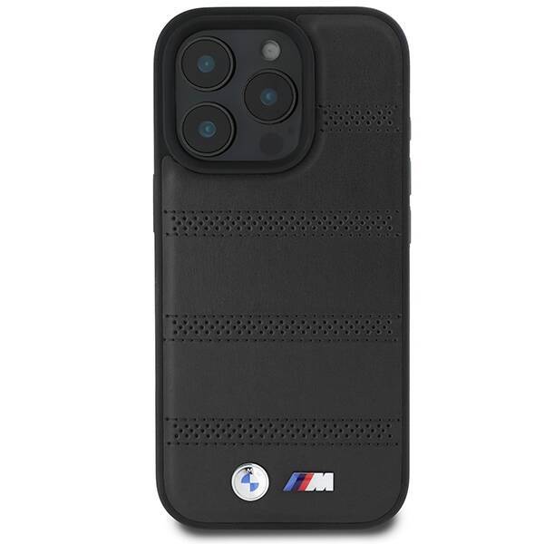 BMW BMHMP16L23PUSPK iPhone 16 Pro 6.3" czarny/black hardcase M Perforated And Stitched Line MagSafe