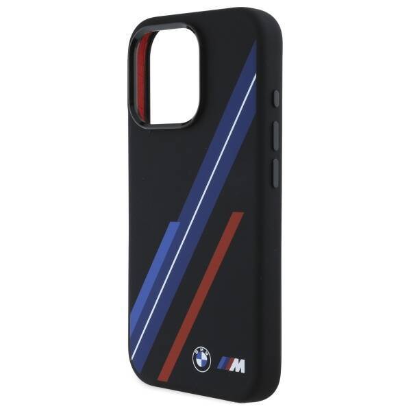 BMW BMHMP16L23SSPK iPhone 16 Pro 6.3"     czarny/black hardcase Silicone Random Lines MagSafe