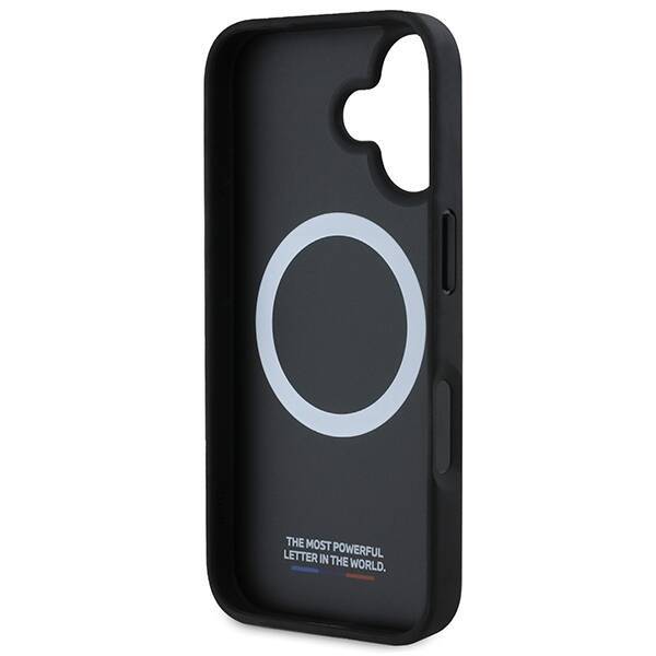 BMW BMHMP16S23PUDTK iPhone 16 6.1" czarny/black hardcase M Carbon Tricolor Line MagSafe