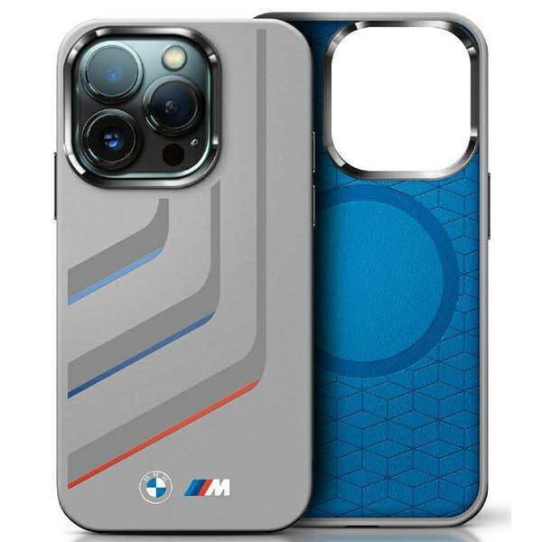 BMW BMHMP16X23SLIG iPhone 16 Pro Max      6.9" szary/grey hardcase Silicone Turning Lines MagSafe