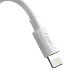 Baseus 2x kabel USB - Lightning szybkie ładowanie Power Delivery 1,5 m biały (TZCALZJ-02)