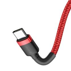 Baseus Cafule Cable wytrzymały nylonowy kabel przewód USB-C PD / USB-C PD PD2.0 60W 20V 3A QC3.0 1M czerwony (CATKLF-G09)