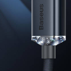 Baseus Crystal Shine Series kabel przewód USB do szybkiego ładowania i transferu danych USB Typ A - Lightning 2,4A 2m niebieski (CAJY000103)