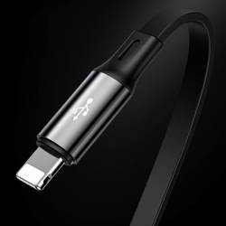 Baseus Golden Loop rozwijany kabel 3w1 USB - micro USB / Lightning / USB-C 3.5A 35cm - 120cm czarny (CAMLT-JH01)