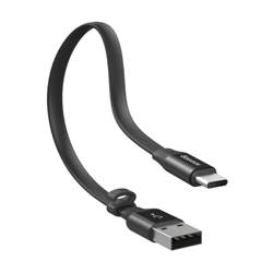 Baseus Nimble płaski kabel przewód USB / USB-C z uchwytem 2A 0,23M czarny (CATMBJ-01)