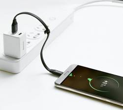 Baseus Nimble płaski kabel przewód USB / USB-C z uchwytem 2A 0,23M czarny (CATMBJ-01)