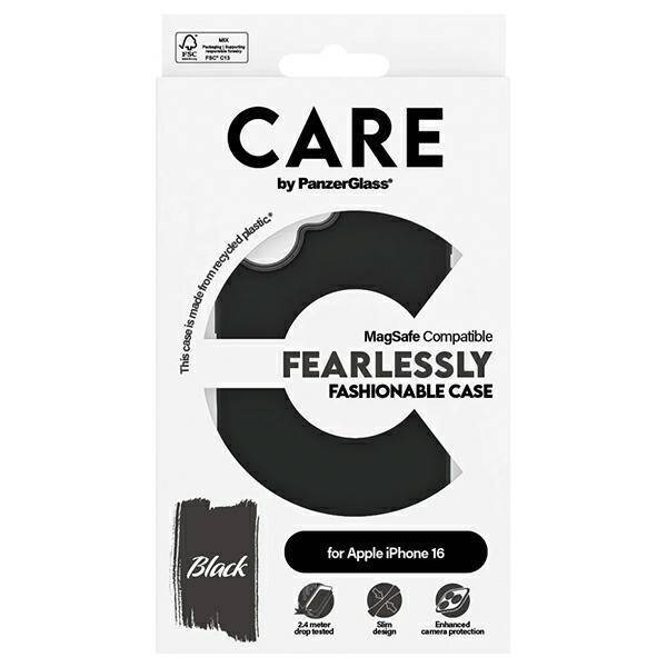 CARE by PanzerGlass Fashion Case iPhone 16 6.1" czarny/black MagSafe 1377