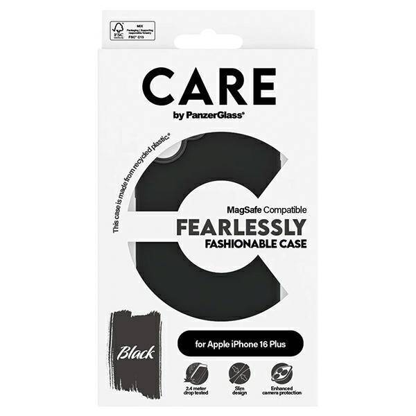 CARE by PanzerGlass Fashion Case iPhone 16 Plus 6.7" czarny/black MagSafe 1379