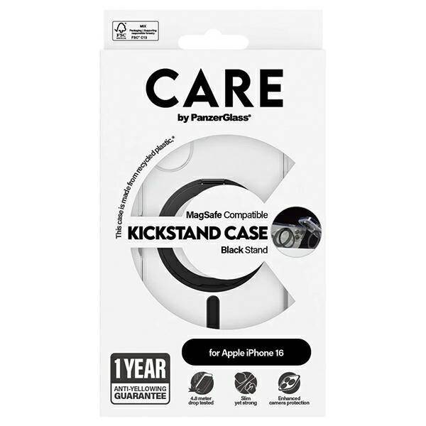 CARE by PanzerGlass Feature Kickstand Case iPhone 16 6,1" czarny/black MagSafe 1321