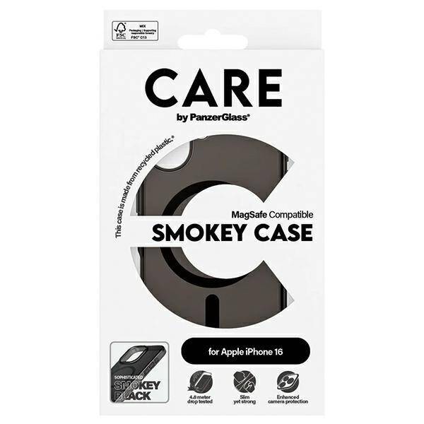 CARE by PanzerGlass Flagship Case iPhone 16 6.1" dymny/smokey MagSafe 1349