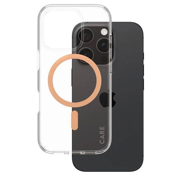 CARE by PanzerGlass Flagship Case iPhone 16 Pro 6,3" brzoskwiniowy/peachy MagSafe 1374