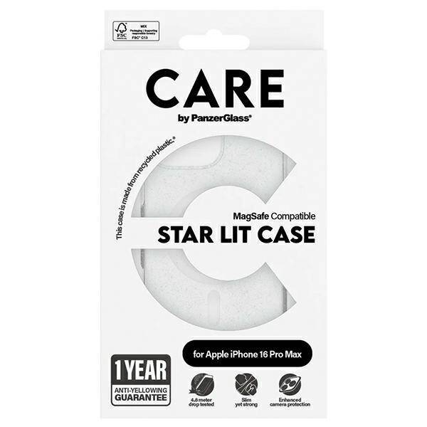 CARE by PanzerGlass Flagship Star Lit Case iPhone 16 Pro Max 6,9" biały/white MagSafe 1344