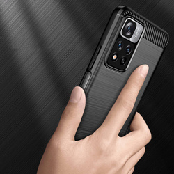 Carbon Case elastyczne etui pokrowiec Xiaomi Redmi Note 11 Pro+ 5G (China) / 11 Pro 5G (China) / Mi11i HyperCharge / Poco X4 NFC czarny