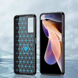 Carbon Case elastyczne etui pokrowiec Xiaomi Redmi Note 11 Pro+ 5G (China) / 11 Pro 5G (China) / Mi11i HyperCharge / Poco X4 NFC czarny